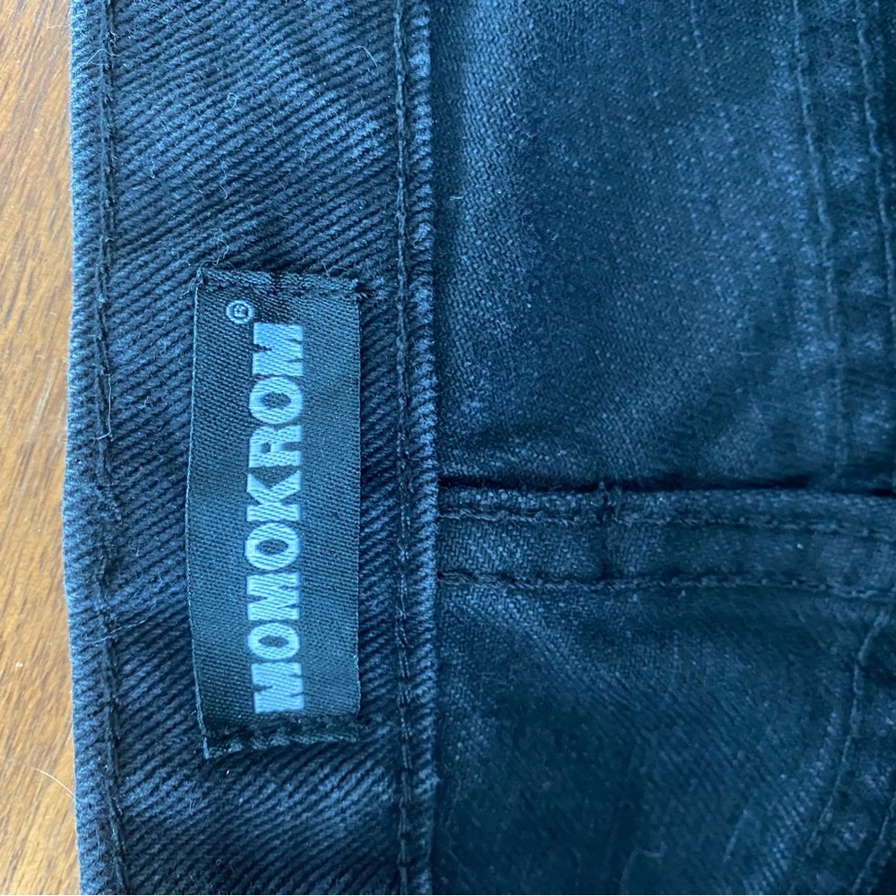 MOMOKROM Washed Black Roll Hem Mom Shorts - Picture 8 of 9